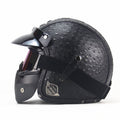 Capacete Retro Vintage Original de Couro 2024