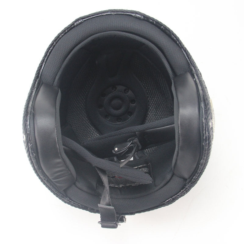Capacete Retro Vintage Original de Couro 2024