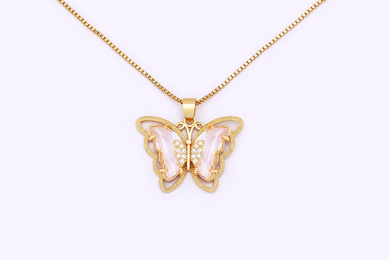 Austrian Crystal Butterfly Pendant