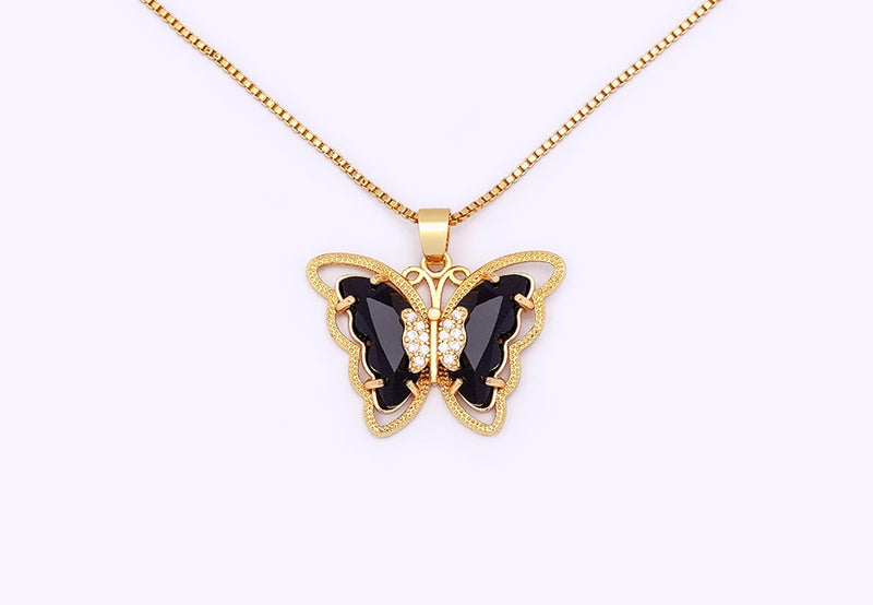 Austrian Crystal Butterfly Pendant