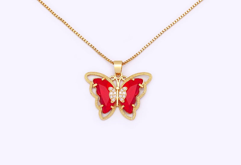 Austrian Crystal Butterfly Pendant