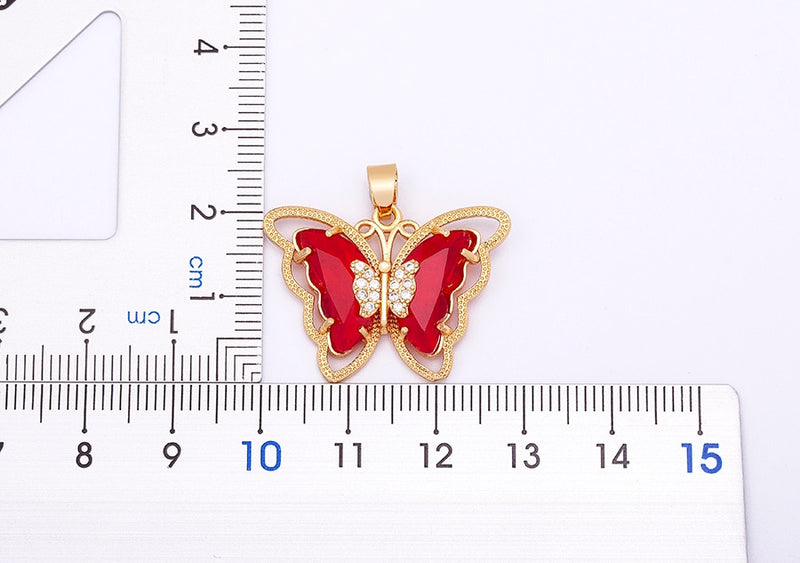 Austrian Crystal Butterfly Pendant