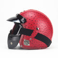 Capacete Retro Vintage Original de Couro 2024