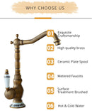 Torneira Importada ZGRK Latão Bronze Antigo