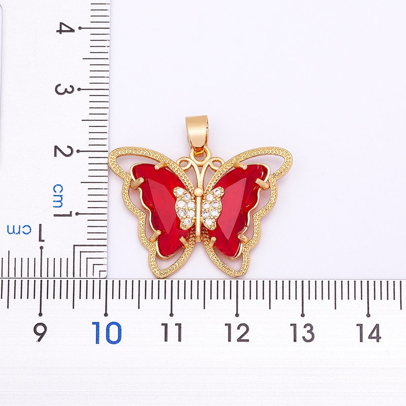 Austrian Crystal Butterfly Pendant