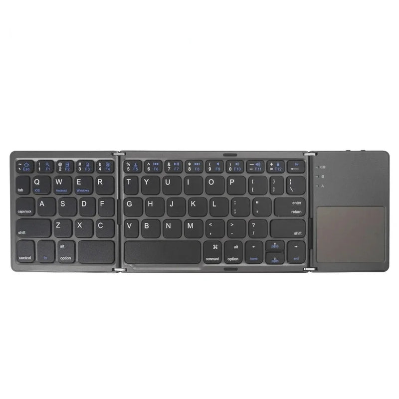 MINI TECLADO UNIVERSAL - TOUCHPAD - DOBLÁVEL - PORTÁTIL - BLUETOOTH - AMERICANO IMPORTADO