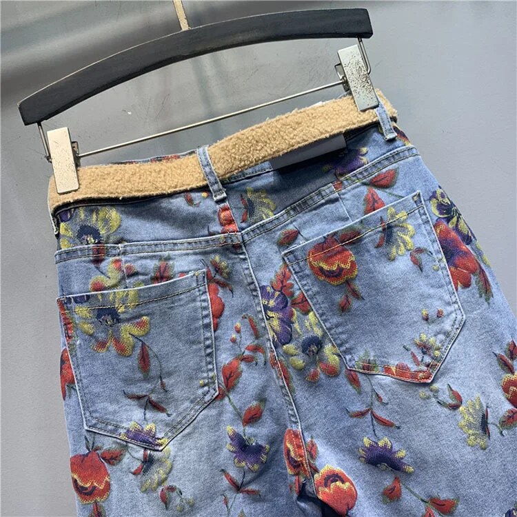 CALÇA YSBFALNZ FLORAL CÓS ALTO FEMININA ORIGINAL