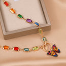 Zirconium Butterfly Necklace