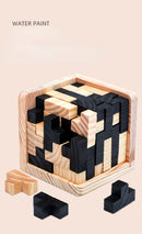 Quebra-Cabeça Cubo Mágico de Madeira 3D