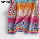 Colete de Malha Arco-íris Styuni Verão 2024