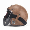 CAPACETE VINTAGE DE COURO ORIGINAL 2025